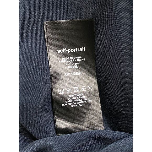 Self-Portrait Off Shoulder Check Plaid Wool Top Womens Size US 2 UK 6 - Picture 9 of 12